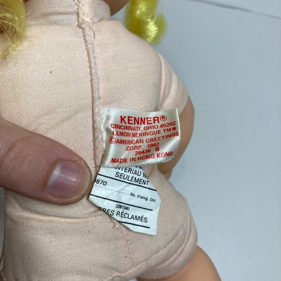 Vintage 1982 Kenner 14" Strawberry Shortcake Lemon Meringue Blow Kiss Baby Doll - Picture 11 of 11